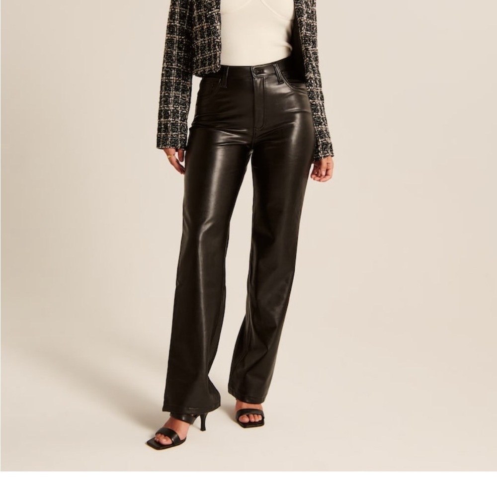 90s Relax Jean High Rise Curve Love Leather Pant Long